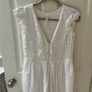 Anthropologie White Maxi Dress
